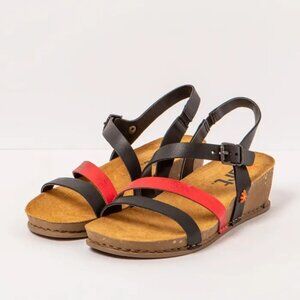 Women's Red and Black Strappy Sandals Art: 1930 I Live